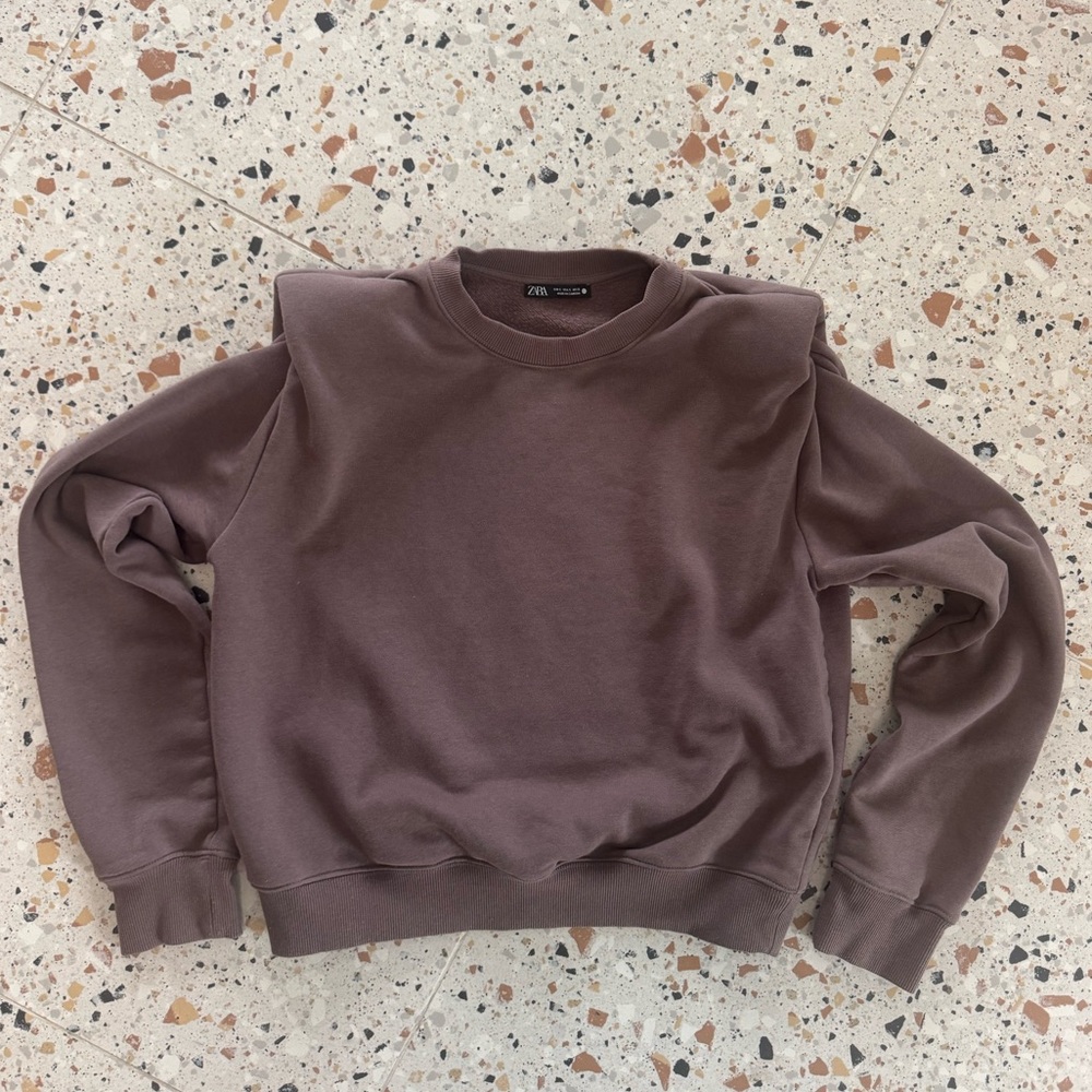 Zara Chocolate Crewneck Sweatshirt
